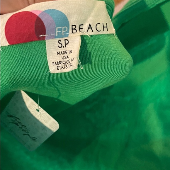 Free People Beach Vibrant Green Mini Dress - Picture 8 of 8